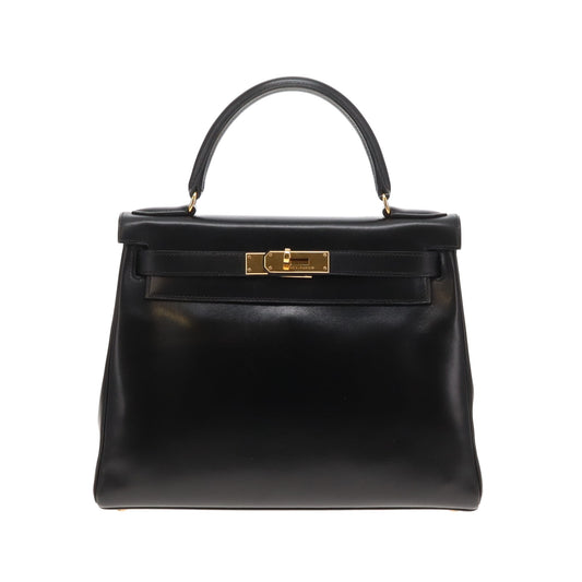 Hermes Kelly Retourne 28 Black Box Calf GHW 1999