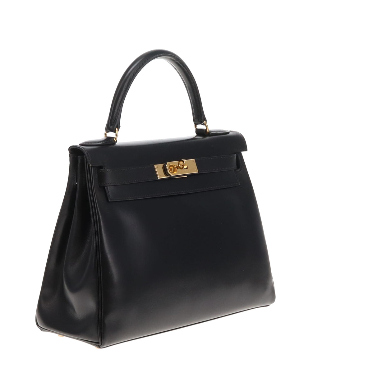 Hermes Kelly Retourne 28 Black Box Calf GHW 1999