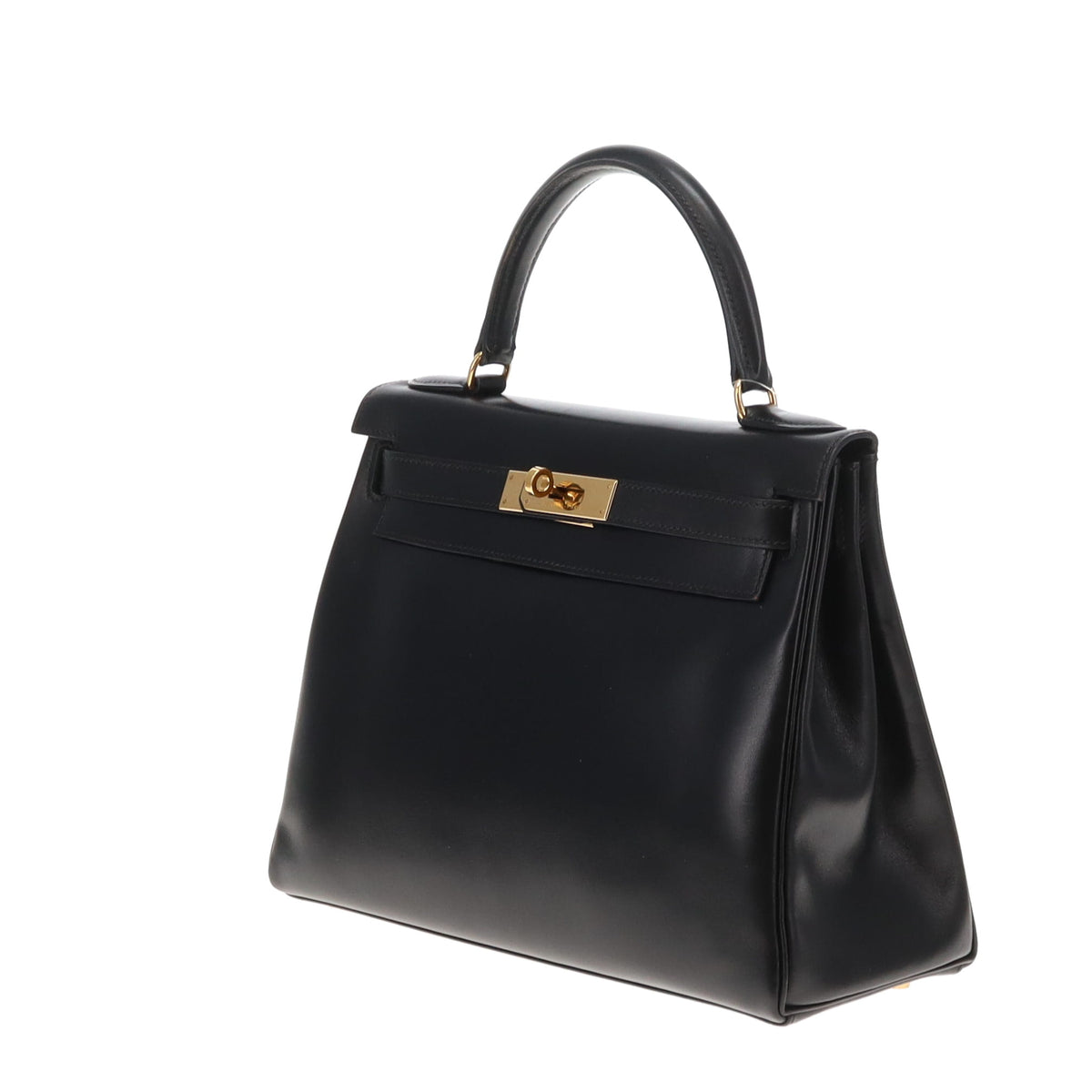 Hermes Kelly Retourne 28 Black Box Calf GHW 1999