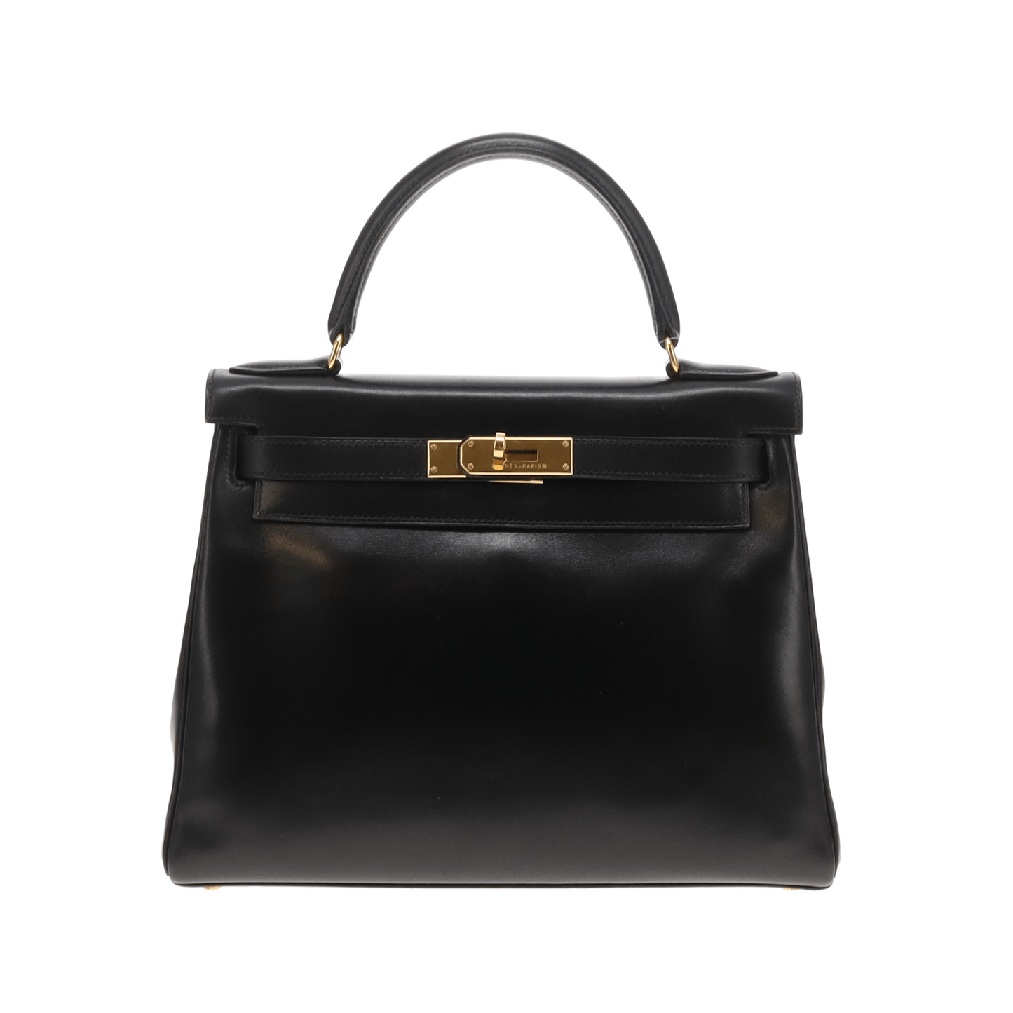 Hermes Kelly Retourne 28 Black Box Calf GHW 1999