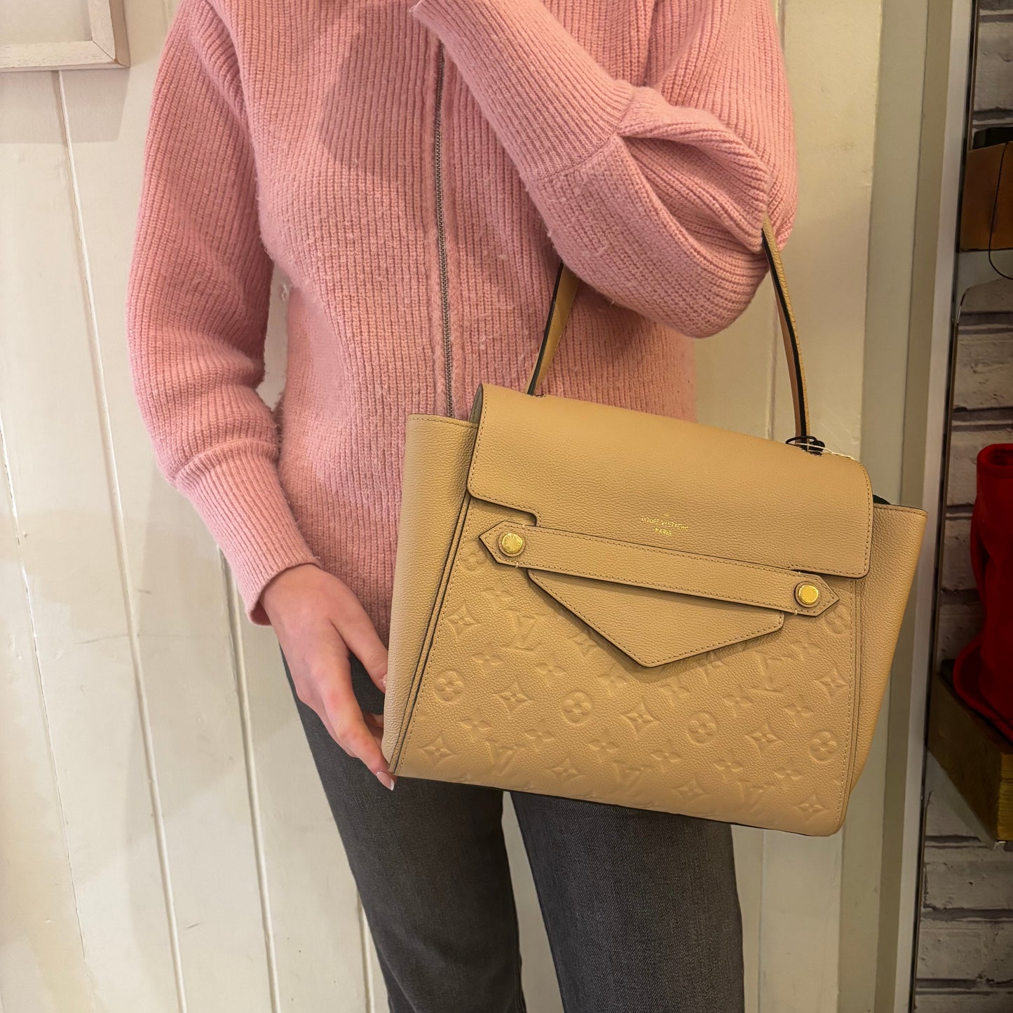 Louis Vuitton Trocadero Empreinte Beige TJ4135