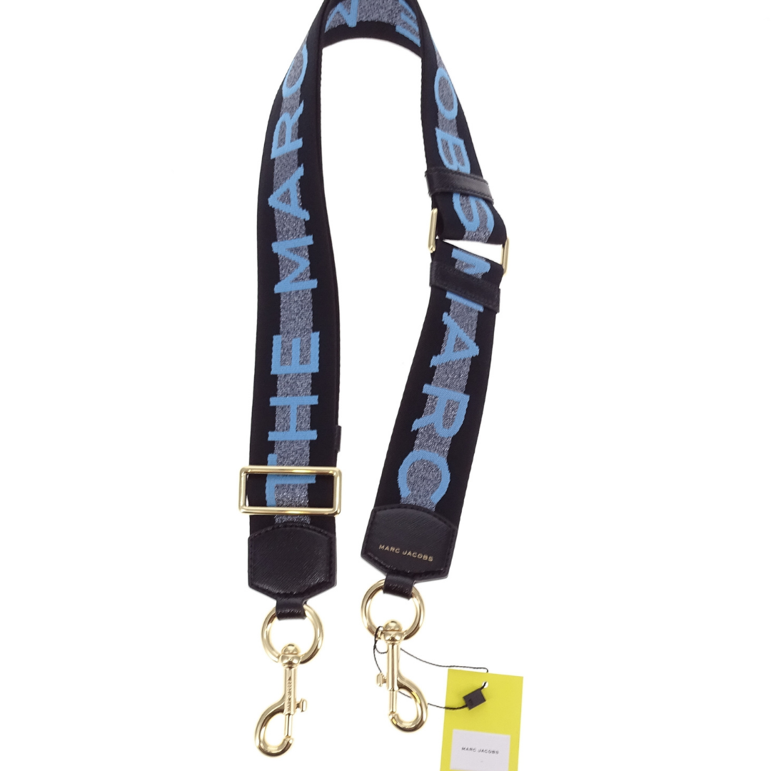Marc Jacobs Bag Strap For Crossbody Bag Blue Logo Glitter