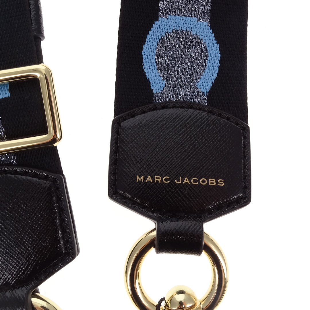 Marc Jacobs Bag Strap For Crossbody Bag Blue Logo Glitter