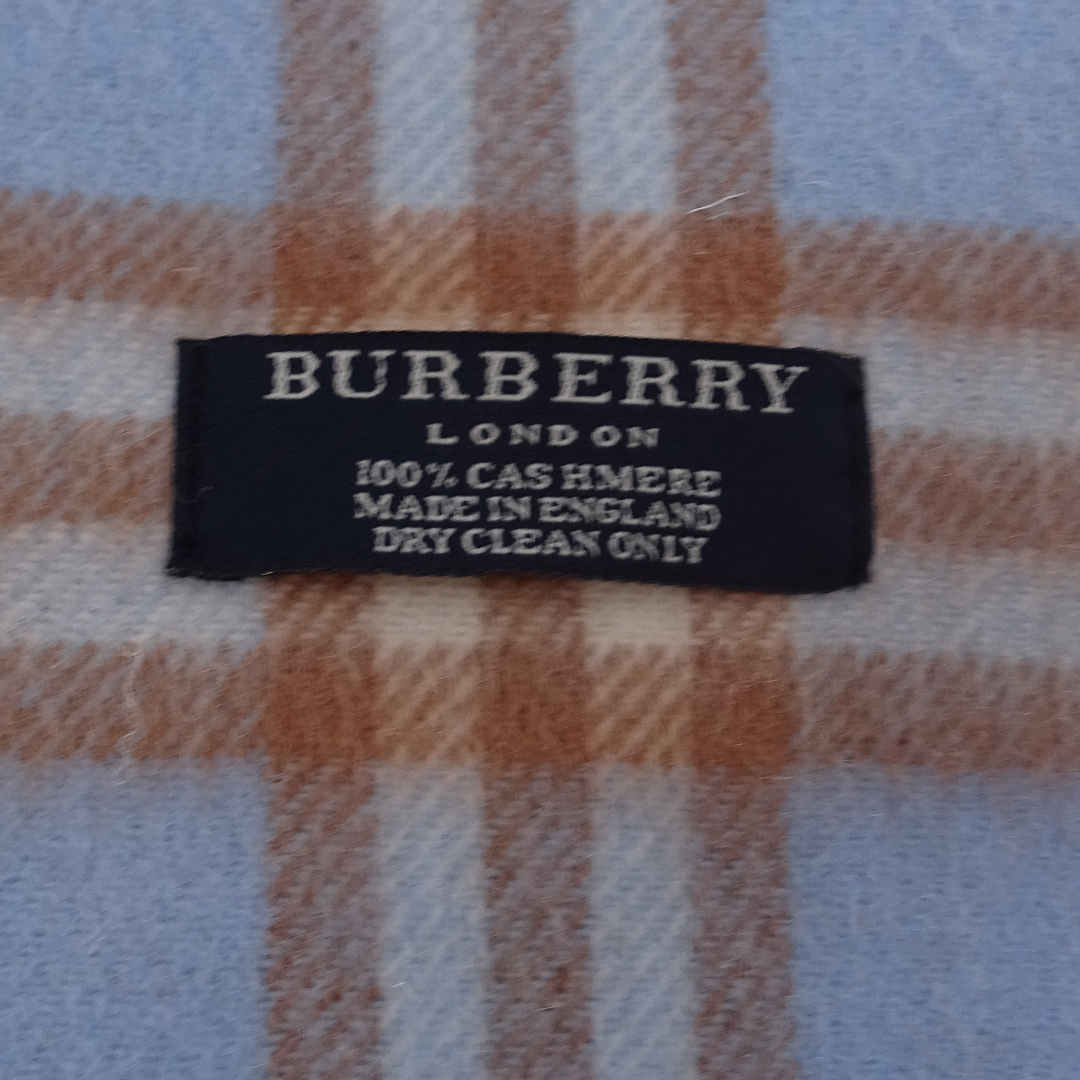 Burberry Scarf Baby Blue 100% Cashmere