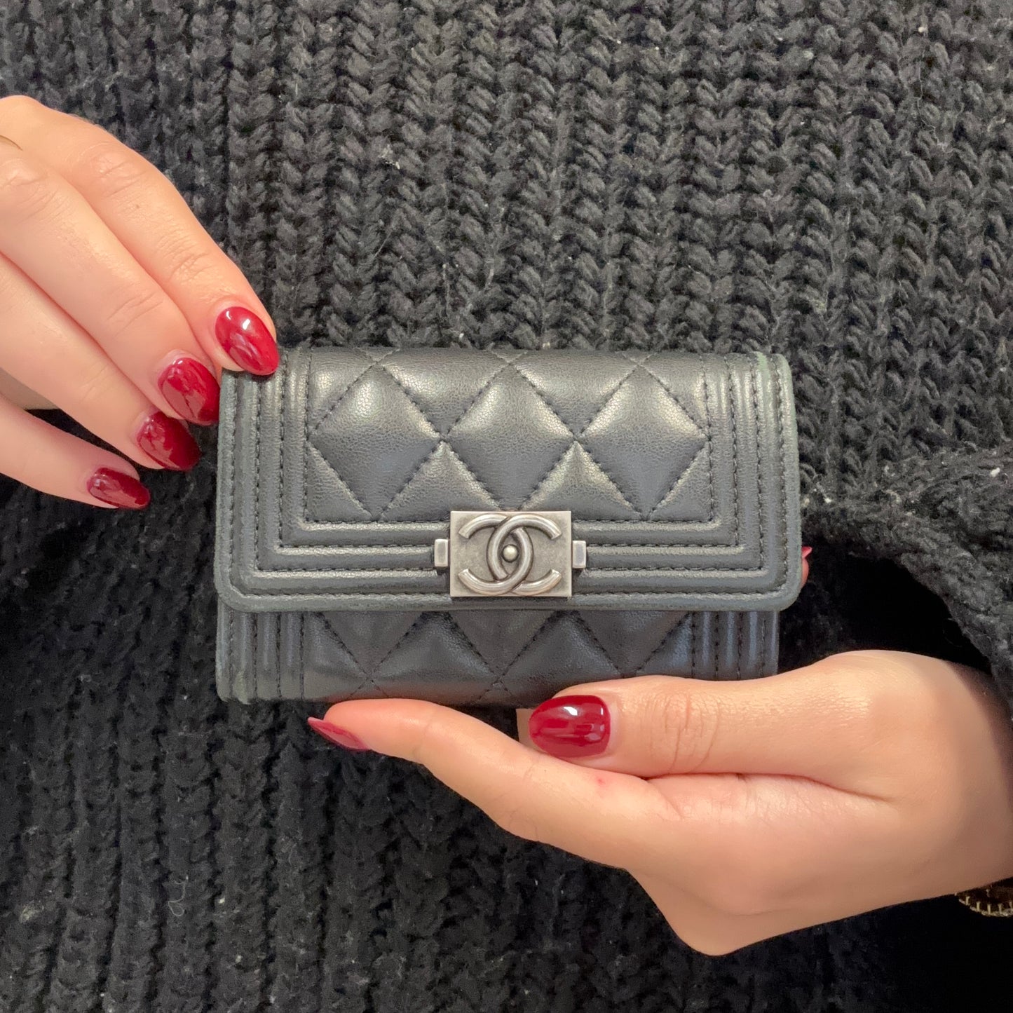 Chanel Boy Small Card & Coin Purse 2019