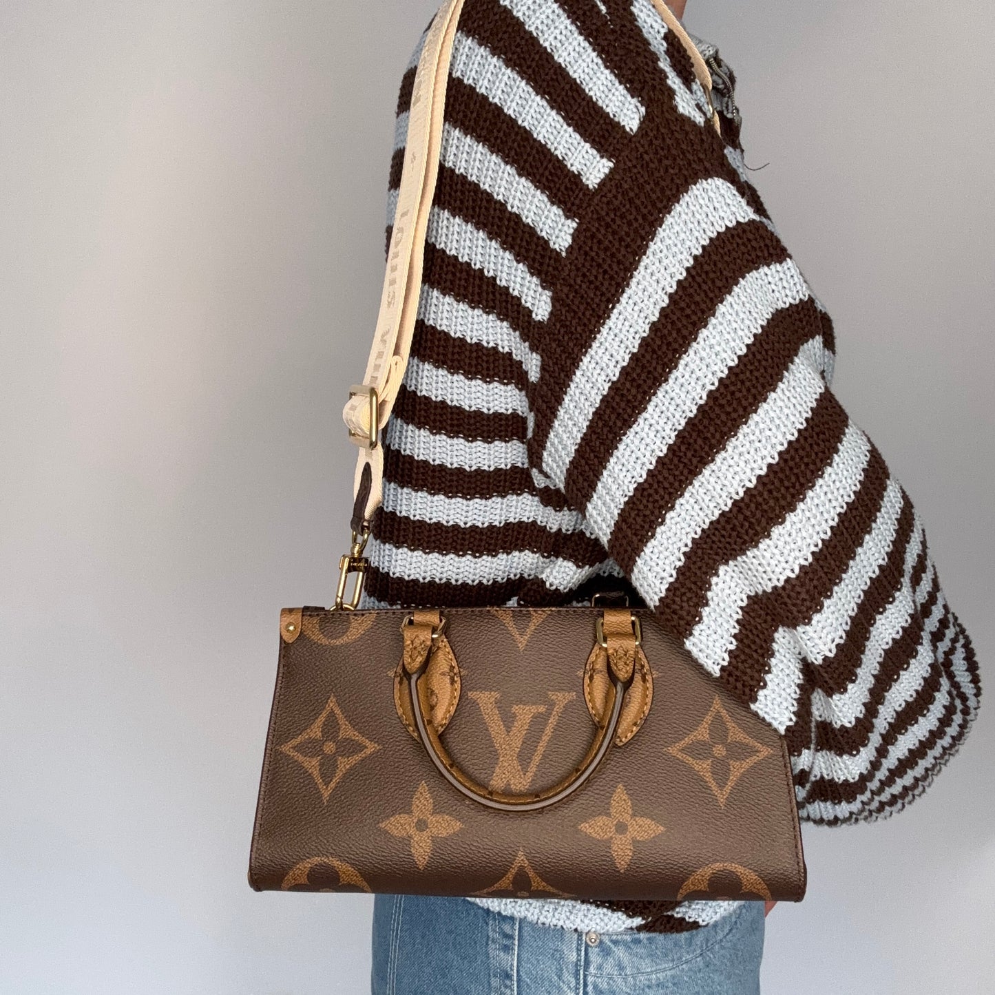 Louis Vuitton OnTheGo East West Reverse Monogram (NFID) (missing coin purse)
