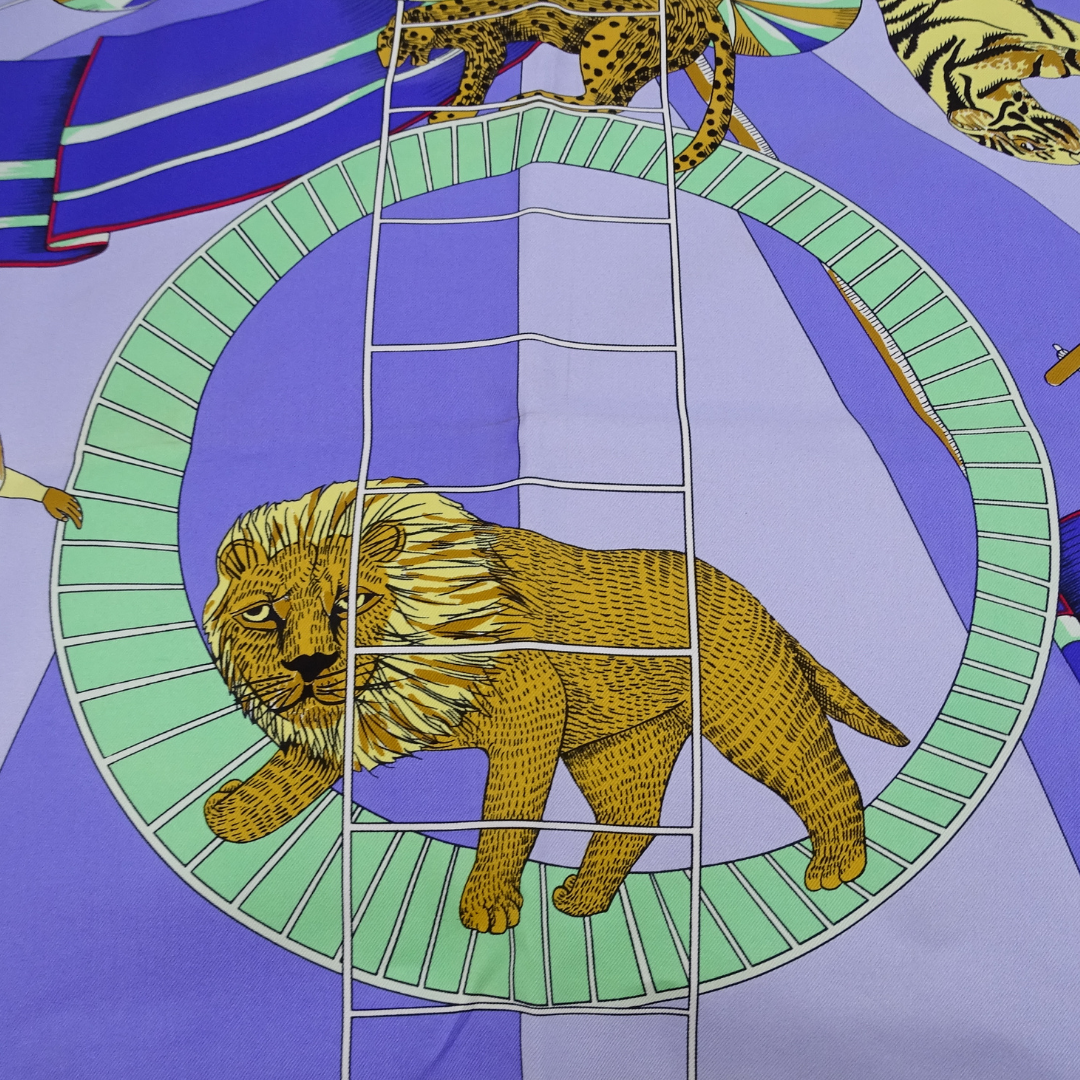 Hermes Circus 100% Silk Scarf 90