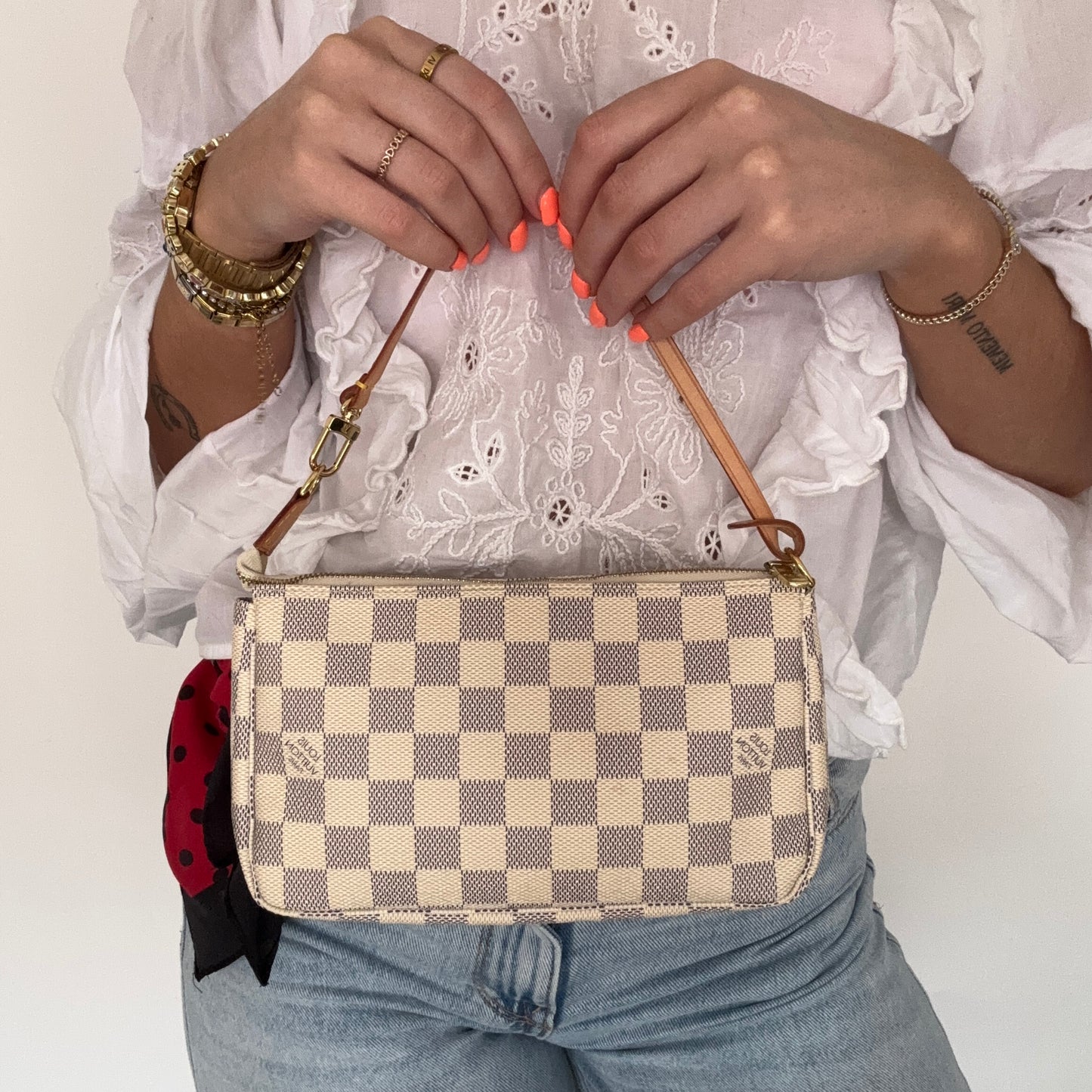 Louis Vuitton Pochette Accessoires Damier Azur CA1077