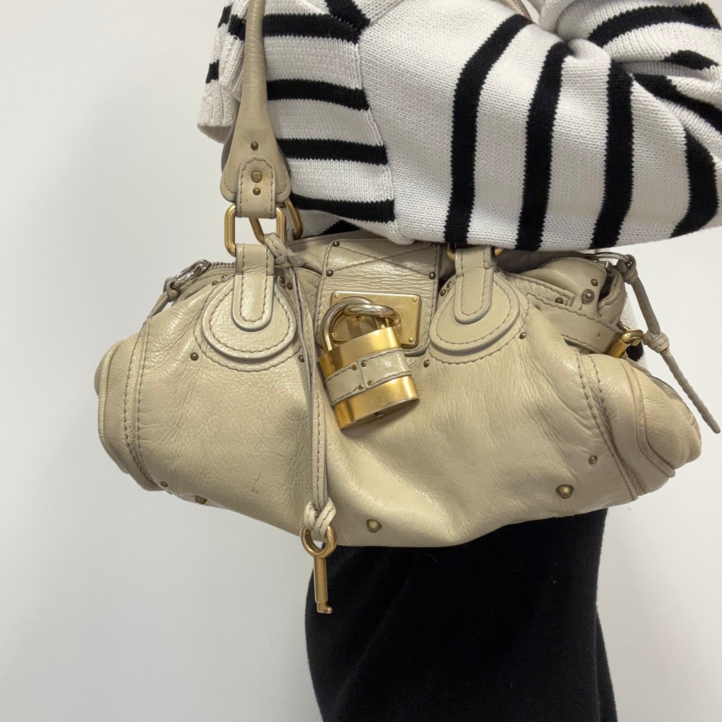 Chloe Paddignton Beige Leather