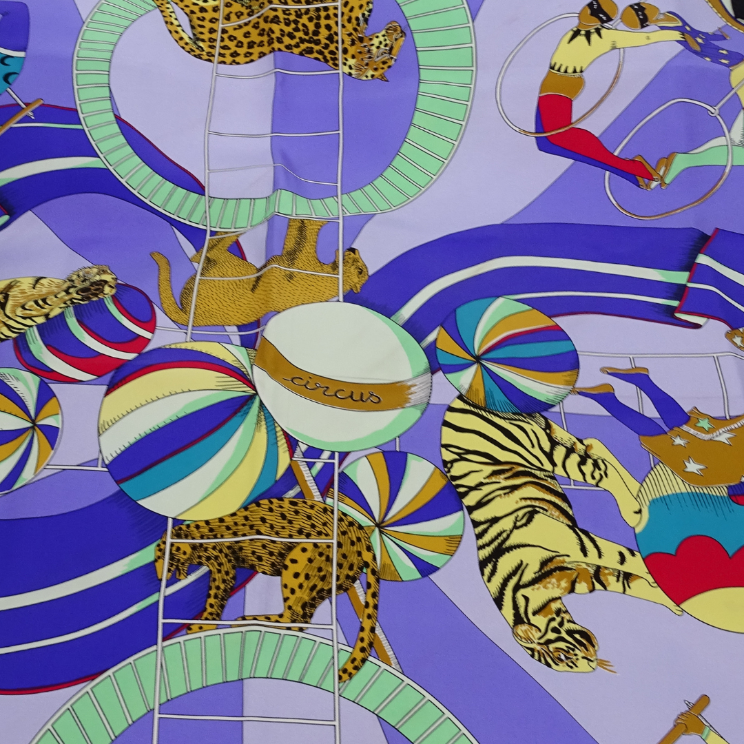Hermes Circus 100% Silk Scarf 90