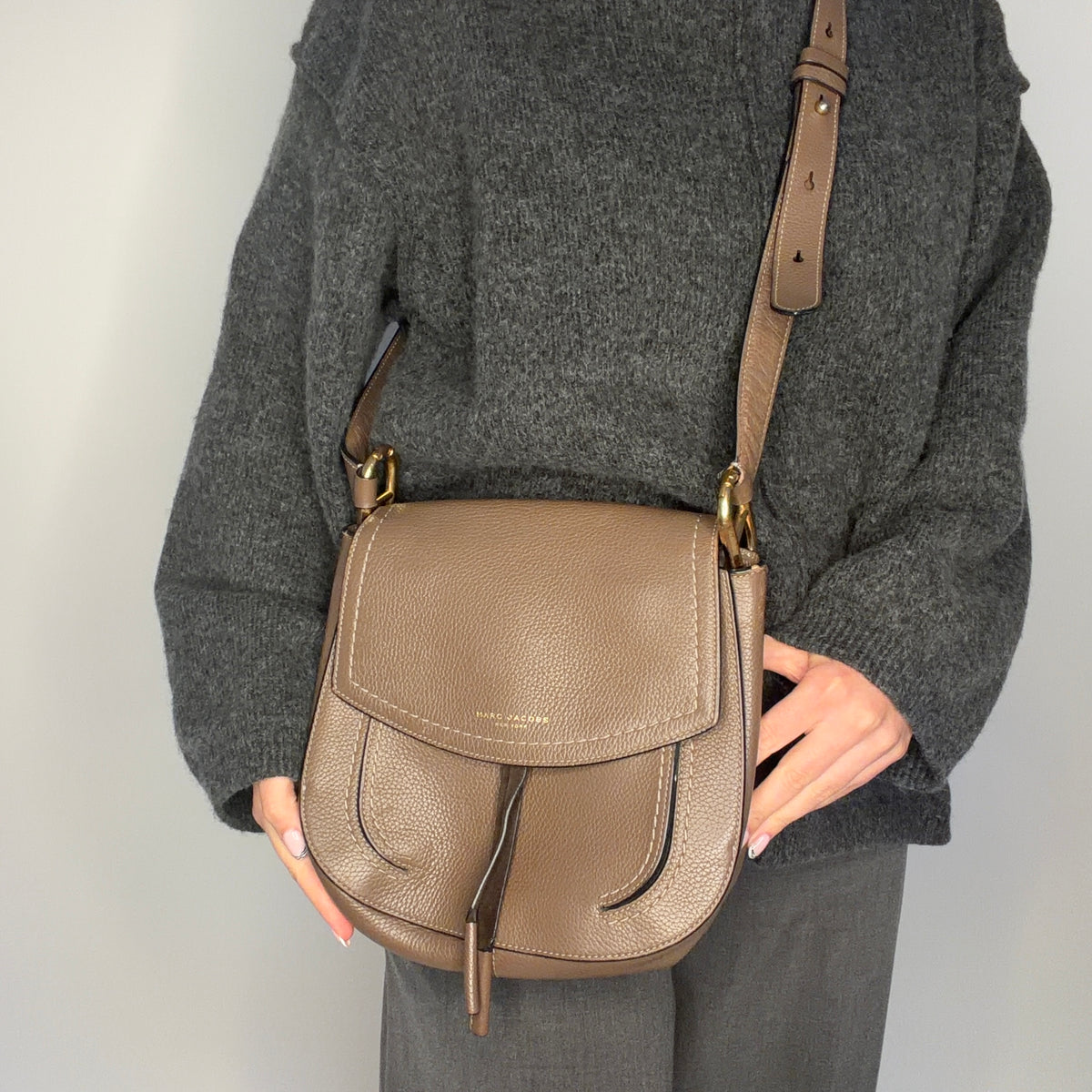 Marc Jacobs Maverick Saddle Bag Taupe