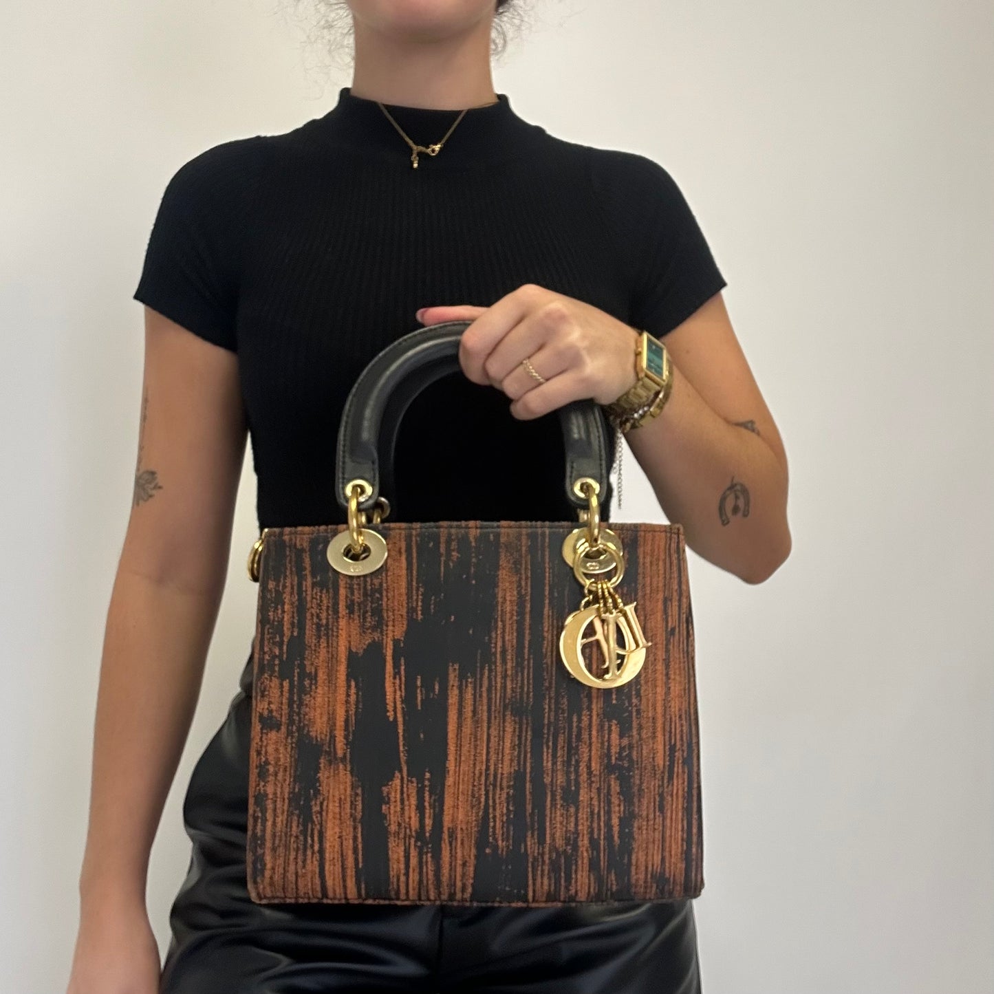 Dior Lady Dior Medium Painted Finish Vintage