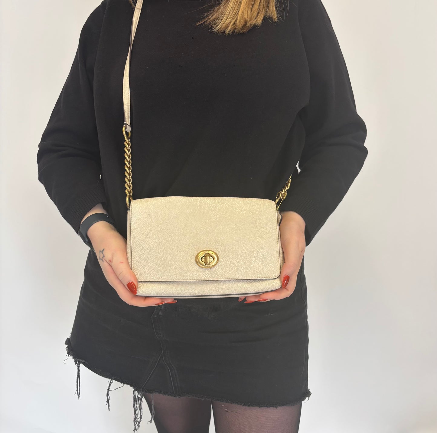 Coach Crosstown Crossbody Cream Leather