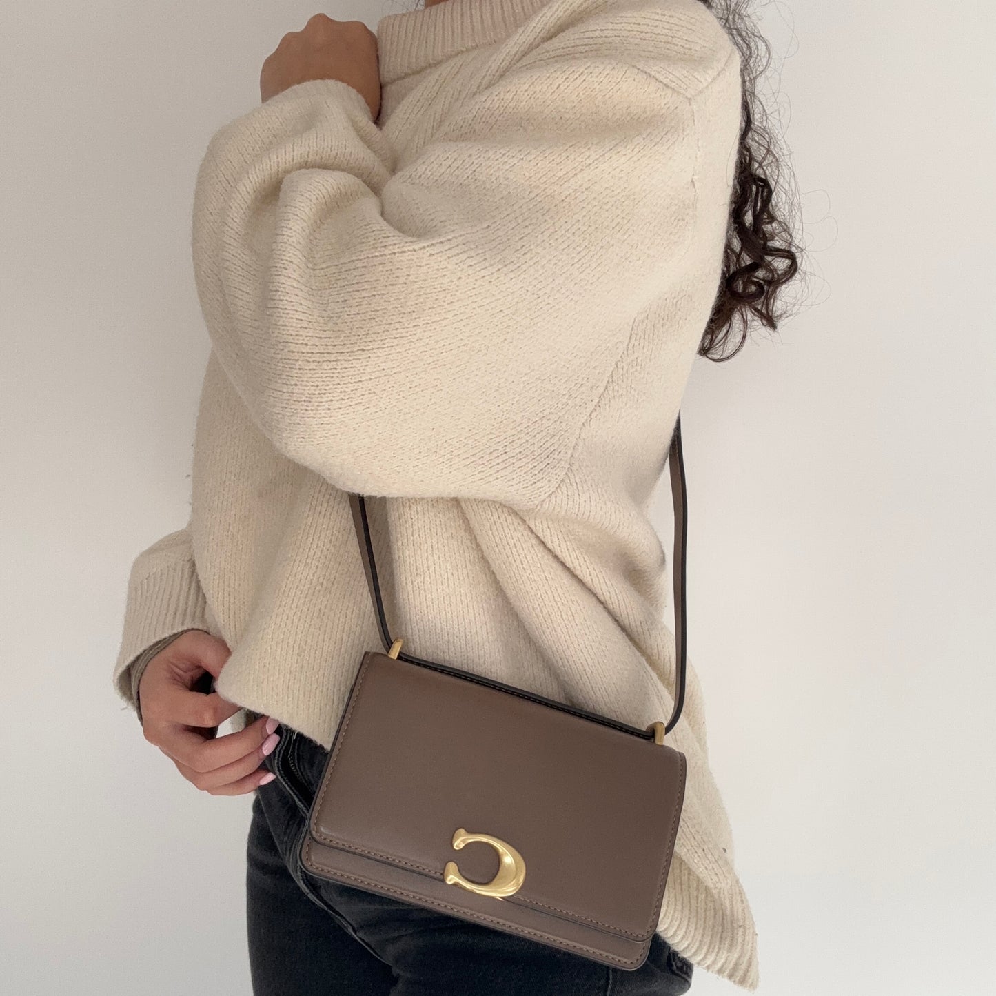 Coach Bandit Crossbody Bag In Taupe