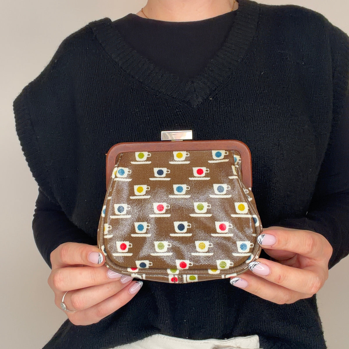 Orla Kiely Tea Cup Print French Purse