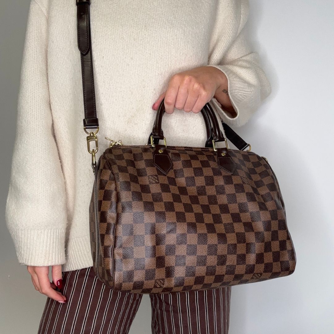 Louis Vuitton Speedy 30 Bandouliere Damier Ebene DU2152 - 2012