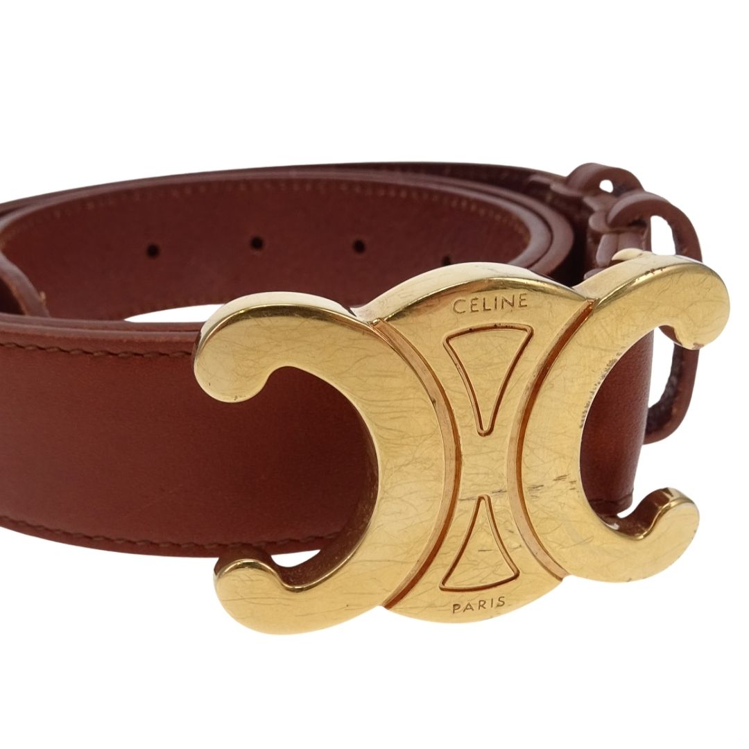 Celine Triomphe Belt 30 mm Tan GHW (size 85cm)