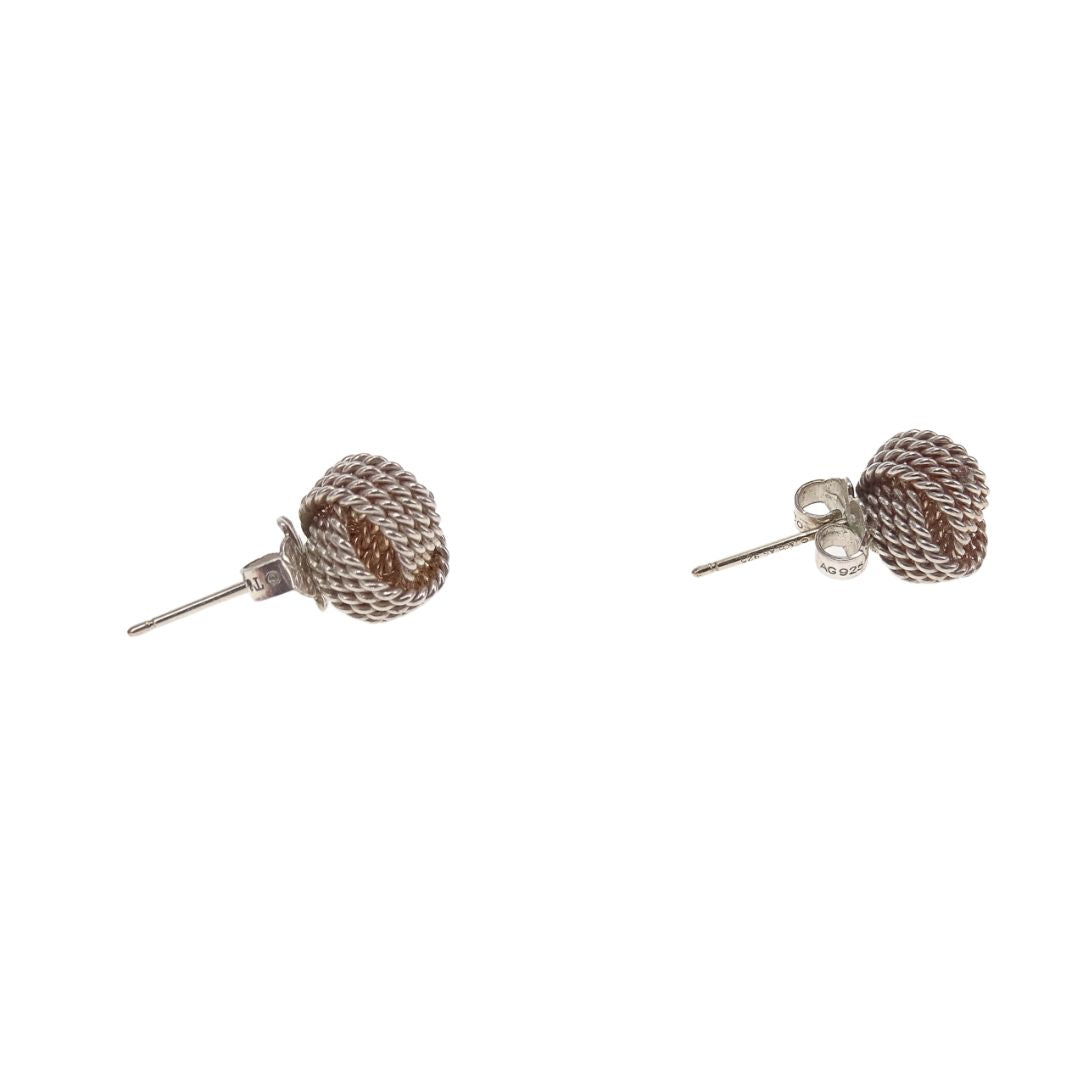 Tiffany & Co Knot Earrings Sterling Silver