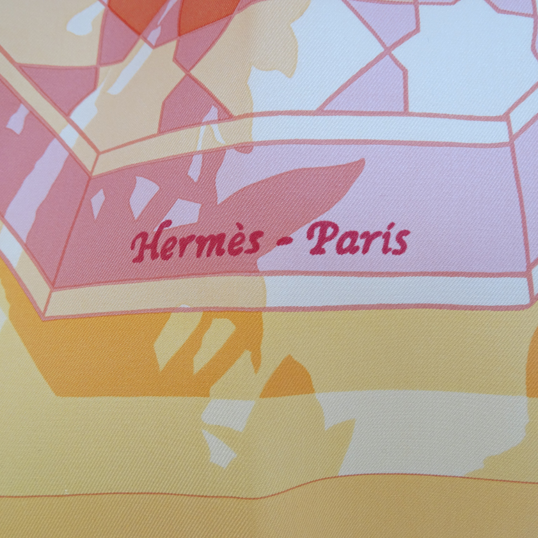 Hermes 100% Silk Sous Les Orangers 90x90cm Scarf