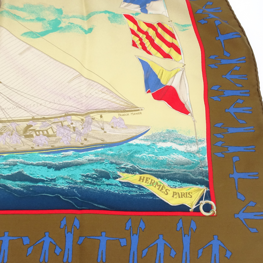 Hermes En Course Scarf 100% Silk 90x90