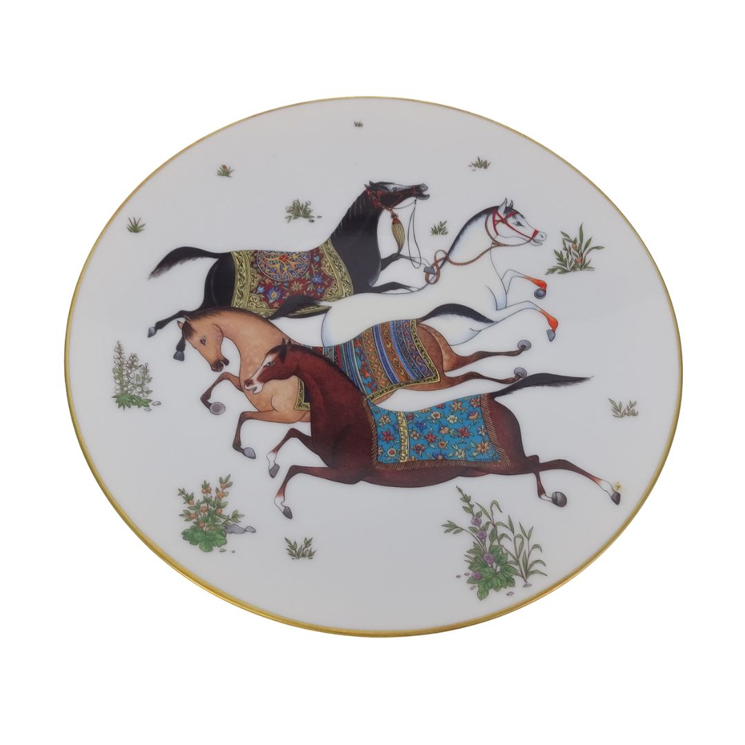 Hermes Cheval d’Orient Dessert Plate Porcelain
