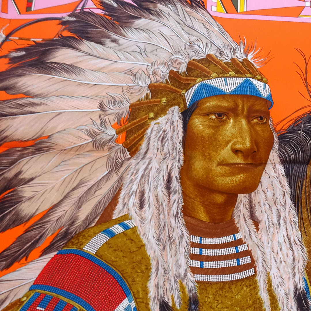 Hermes Apparat des Plaines 90cm Scarf 100% Silk