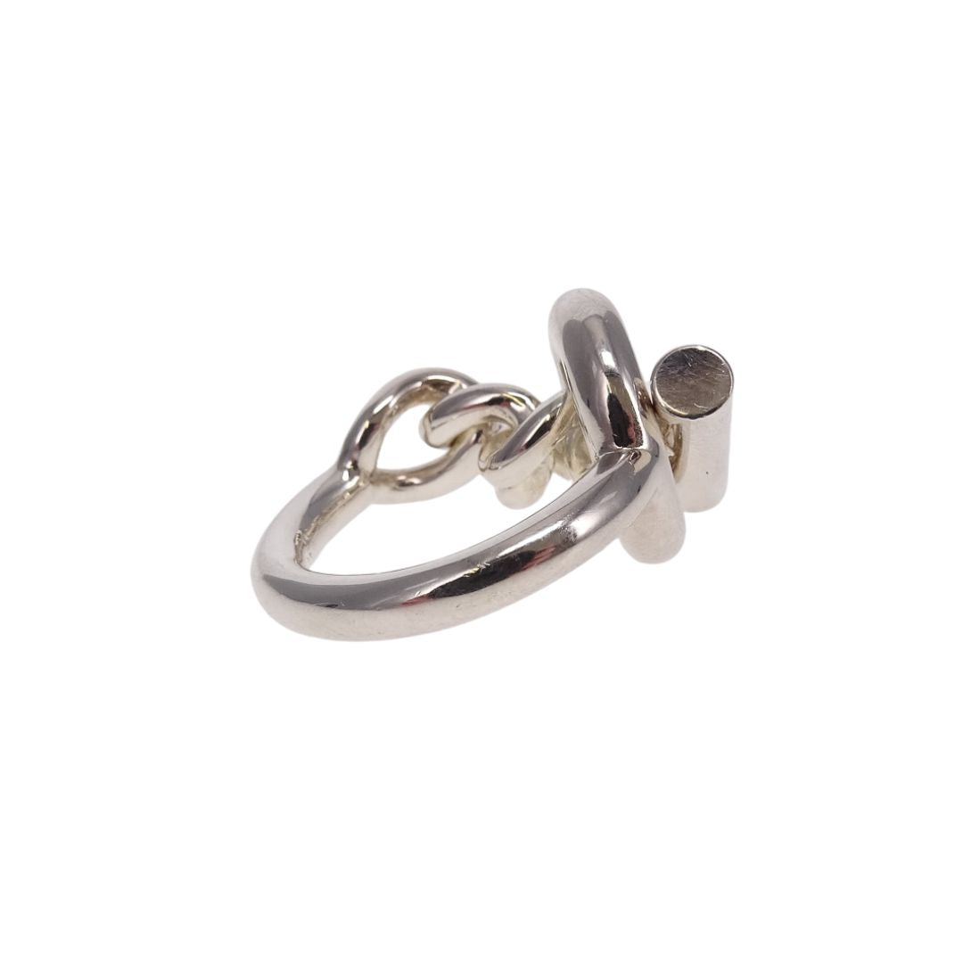 Hermes Croisette Ring Sterling Silver (size 56)