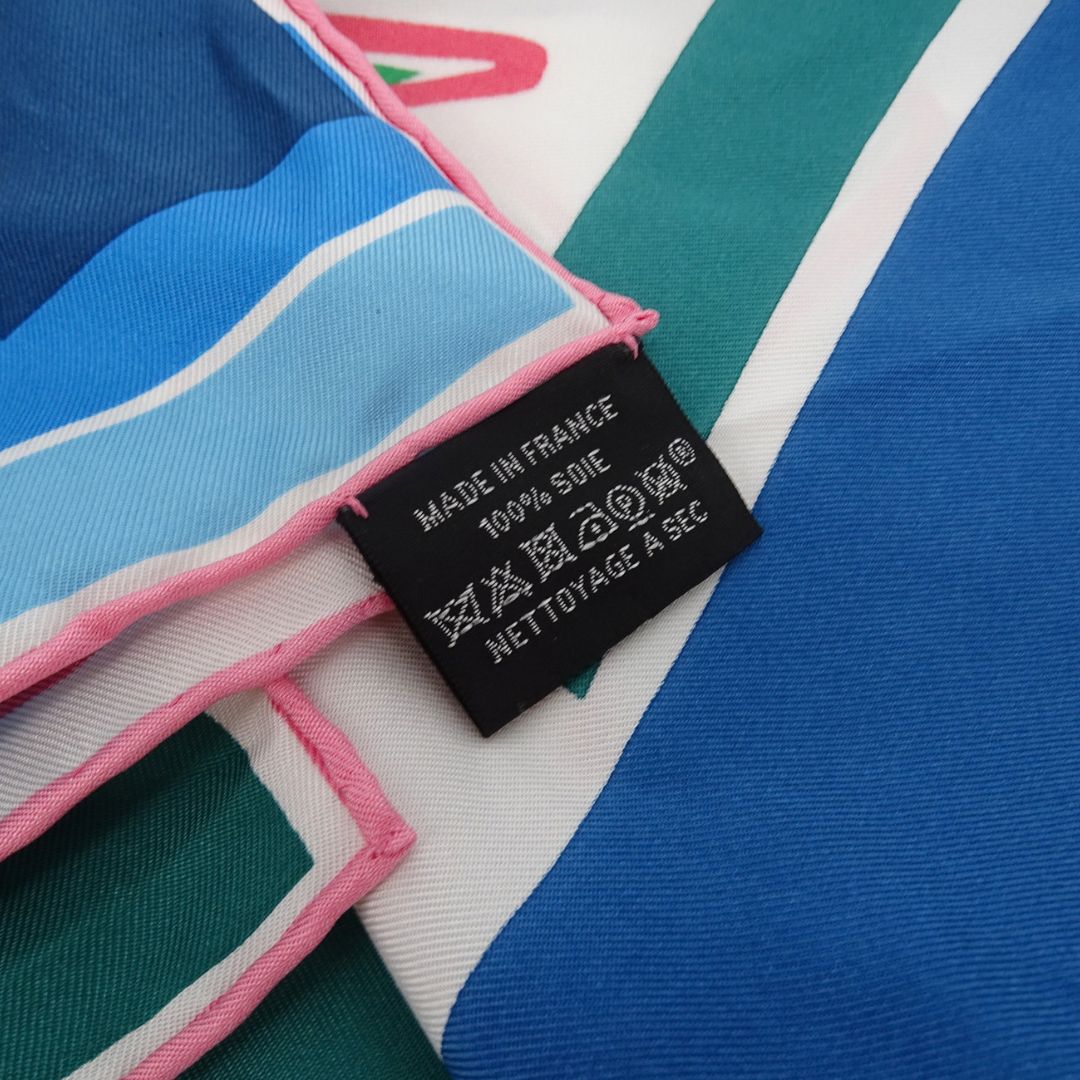 Hermes Scarf 90 Sea Surf & Fun 100% Silk