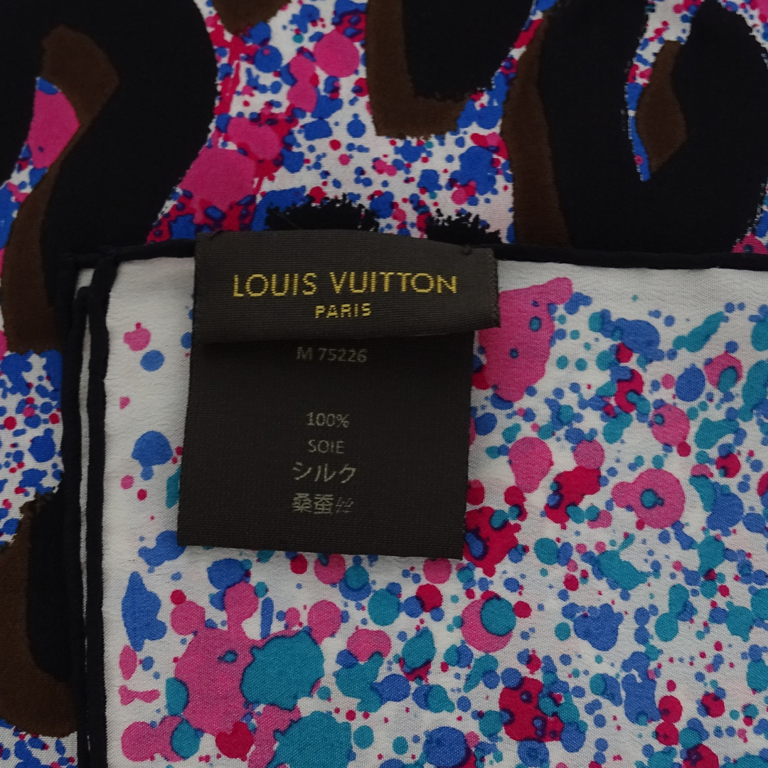 Louis Vuitton Large Silk Scarf Rare Stephen Sprouse Collection Leopard