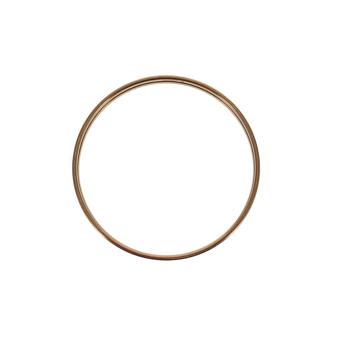 Hermes Uni Bangle In Gold And Classic Orange Extra Narrow