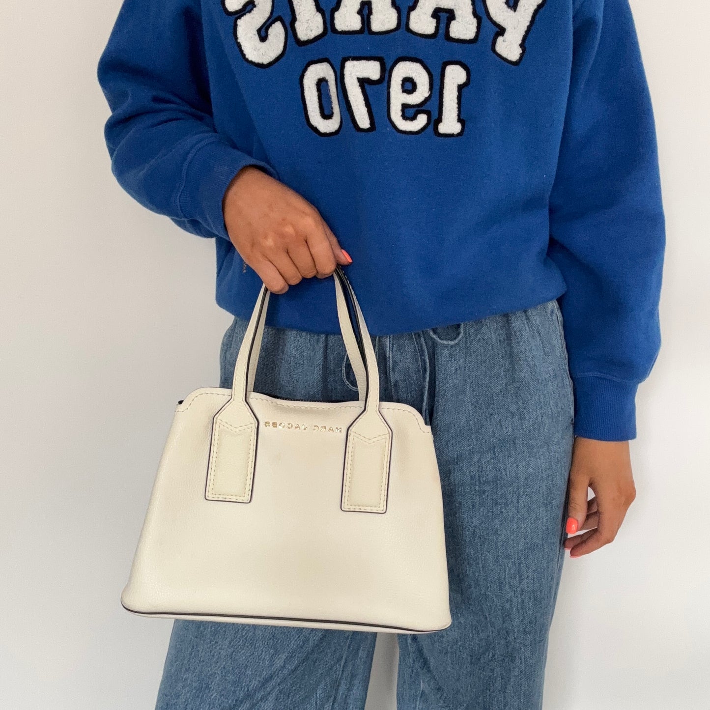 Marc Jacobs The Editor Tote Bag White Small (No Shoulder Strap)