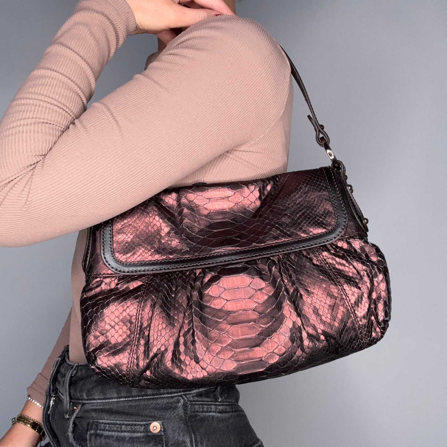 Fendi Python Chef Purple Vintage