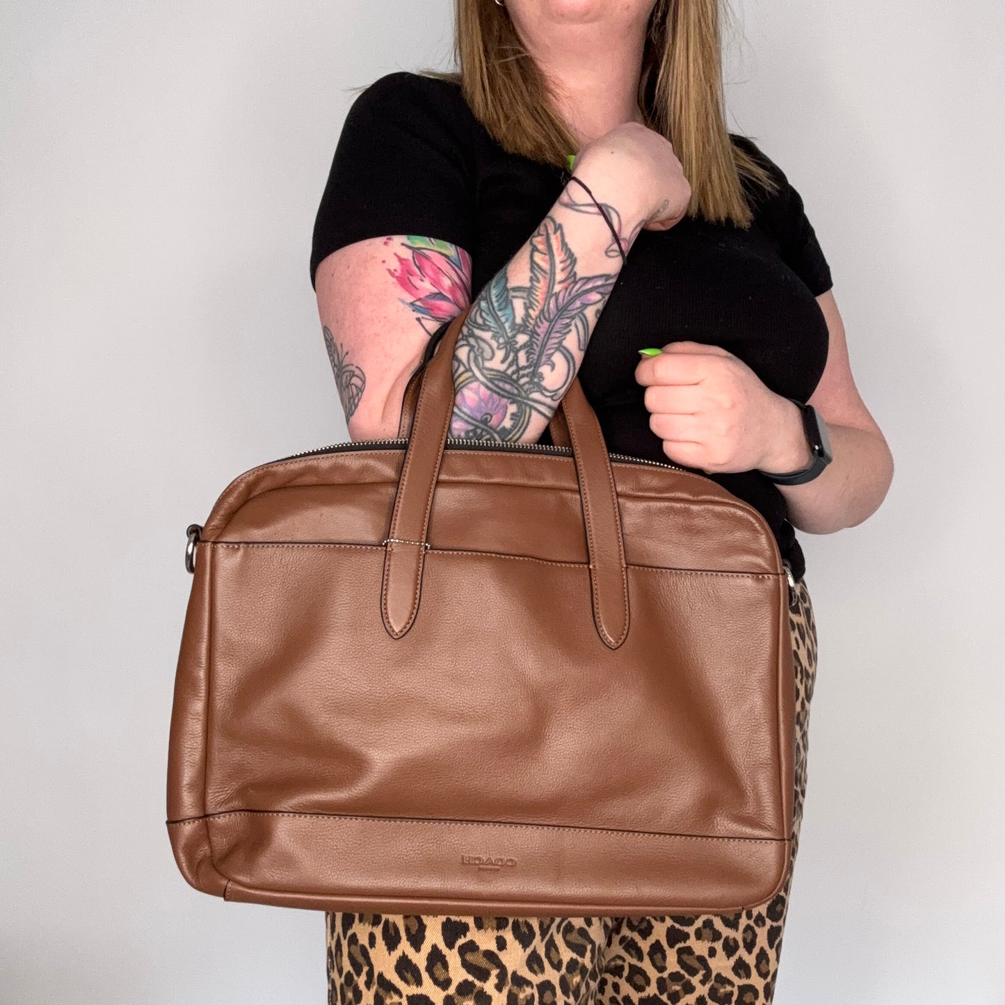 Coach Laptop Bag Brown Leather with Strap
