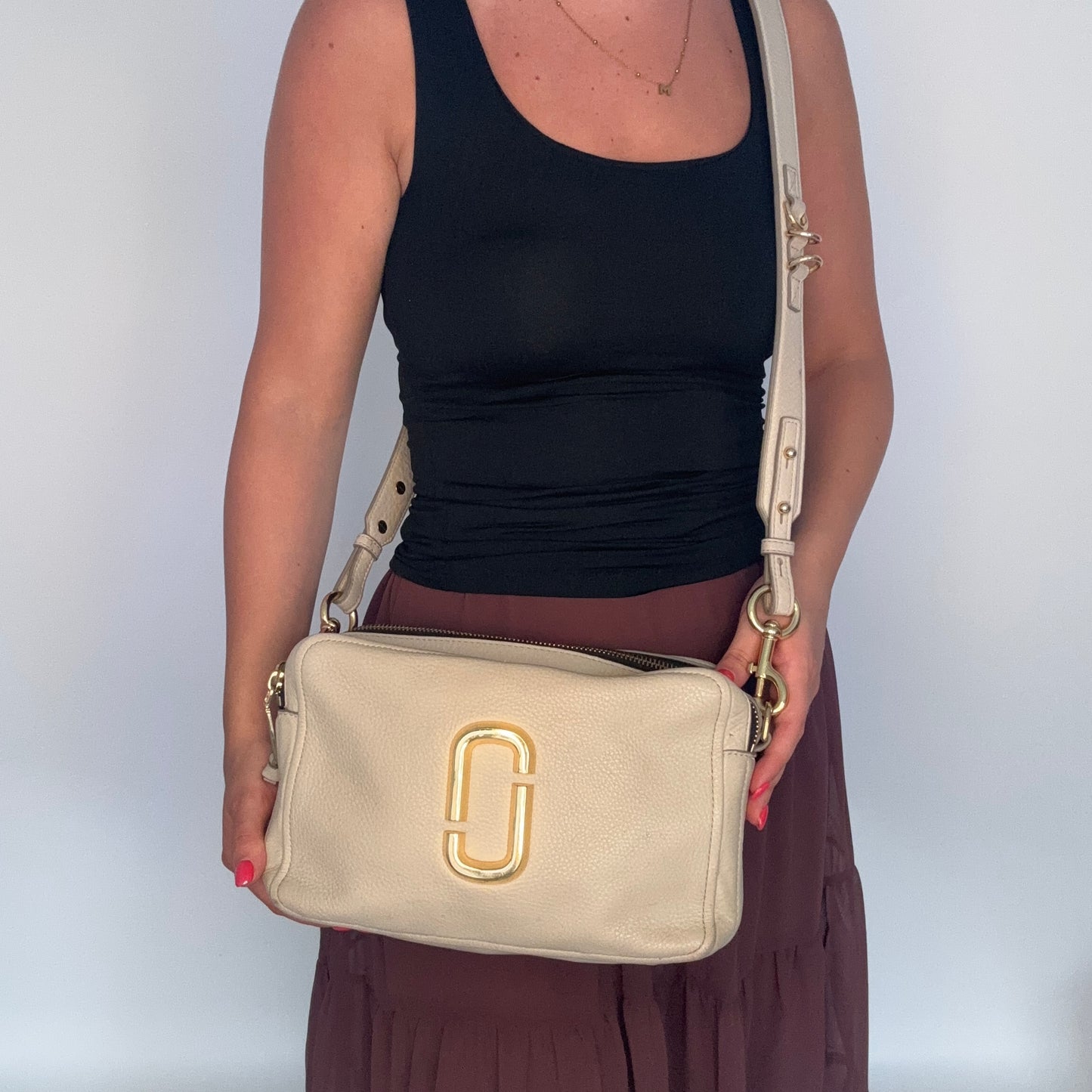 Marc Jacobs The Sureshot 27 Ivory Crossbody