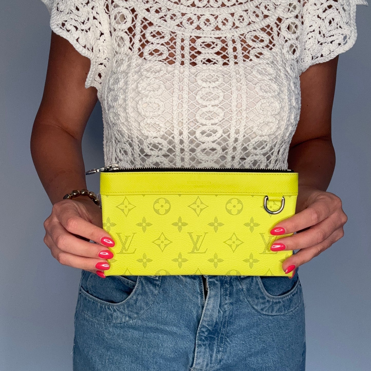 Louis Vuitton Discovery Taigarama Pochette Yellow Sp1169