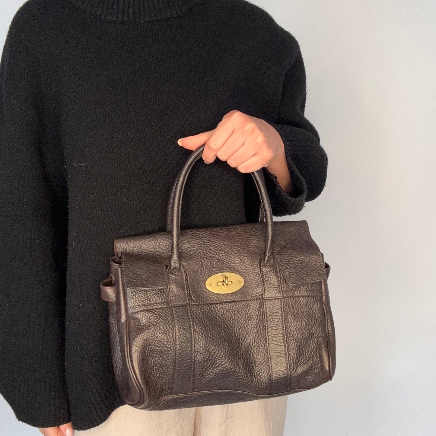 Mulberry Vintage Ledbury Small Bayswater Chocolate Brown