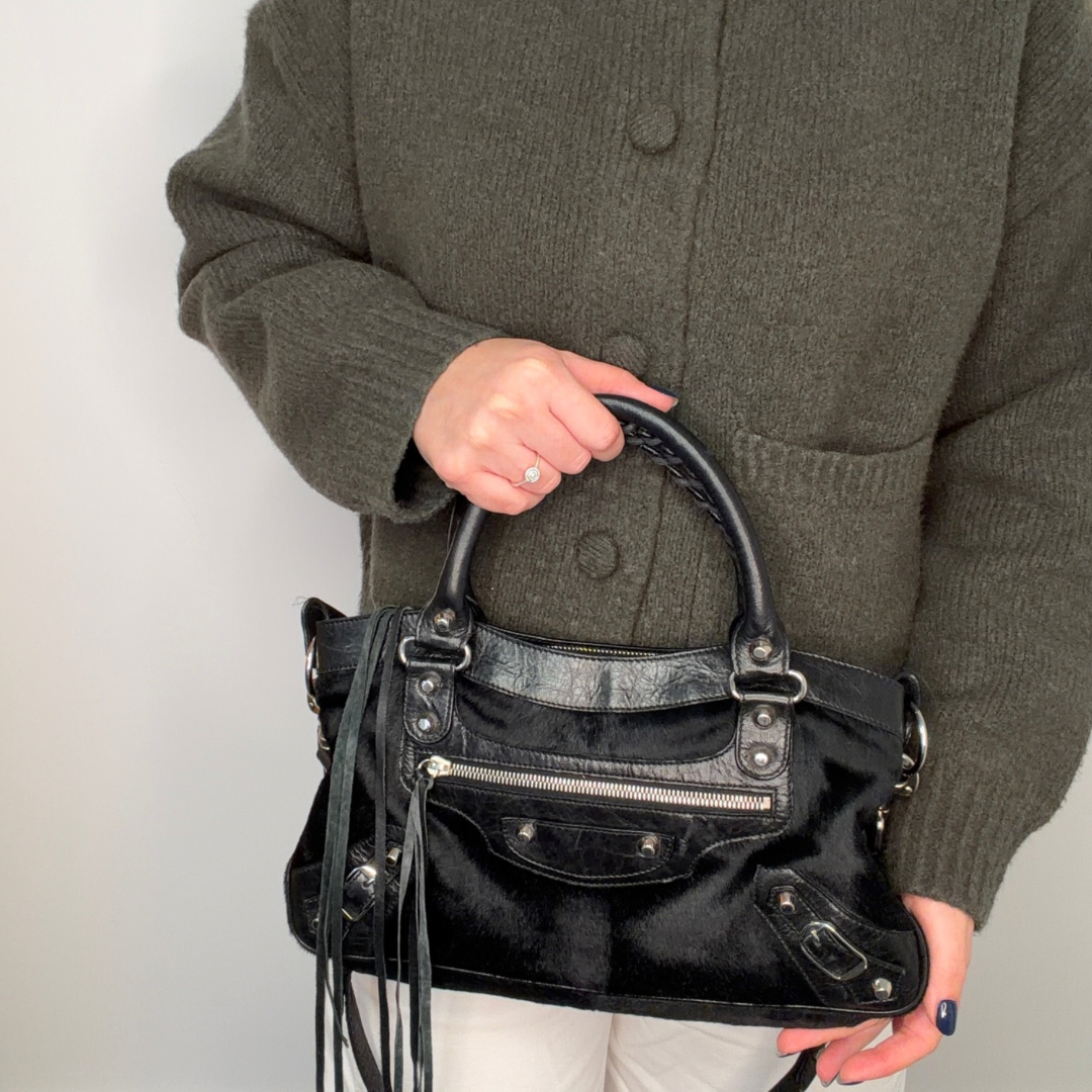 Balenciaga First Black In Calf Hair