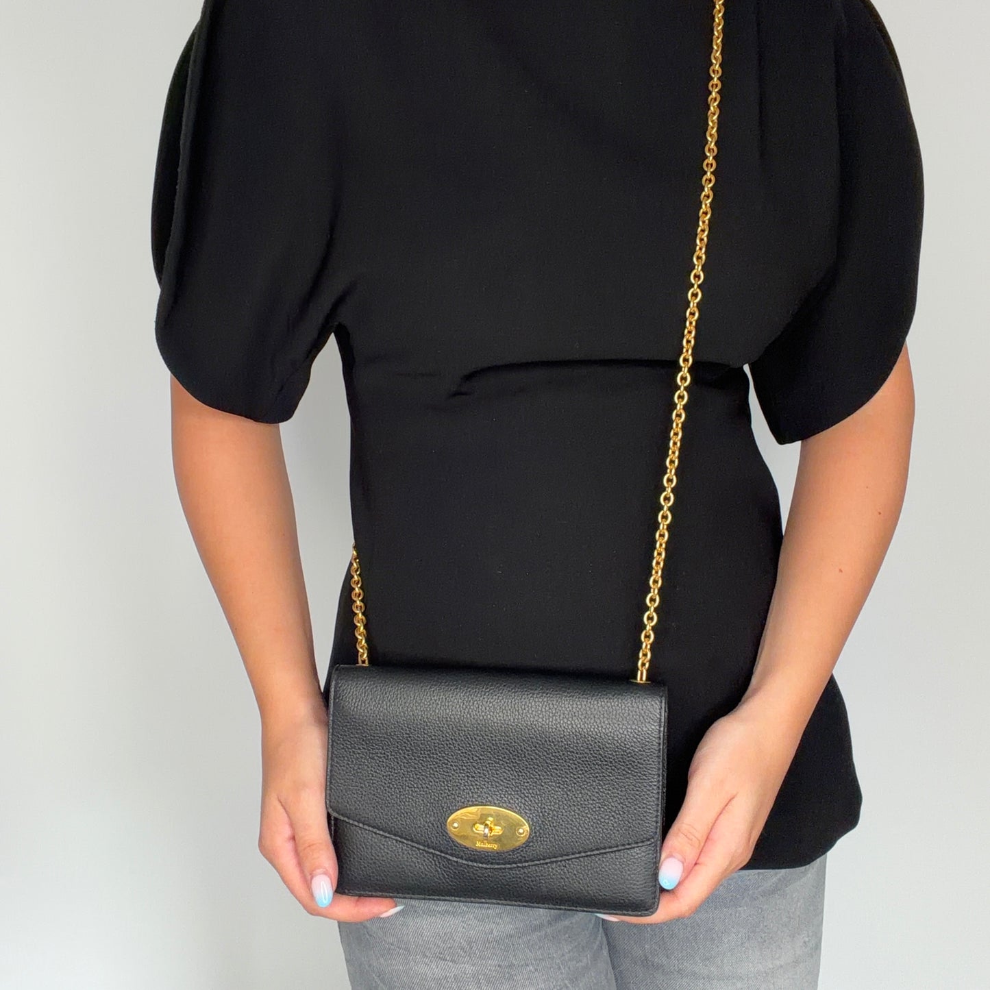 Mulberry Darley Small Black GHW