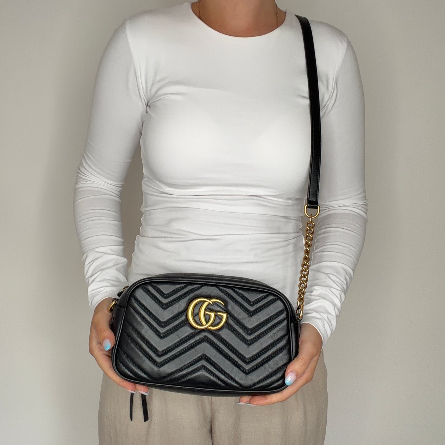 Gucci Marmont Camera Bag Black GHW