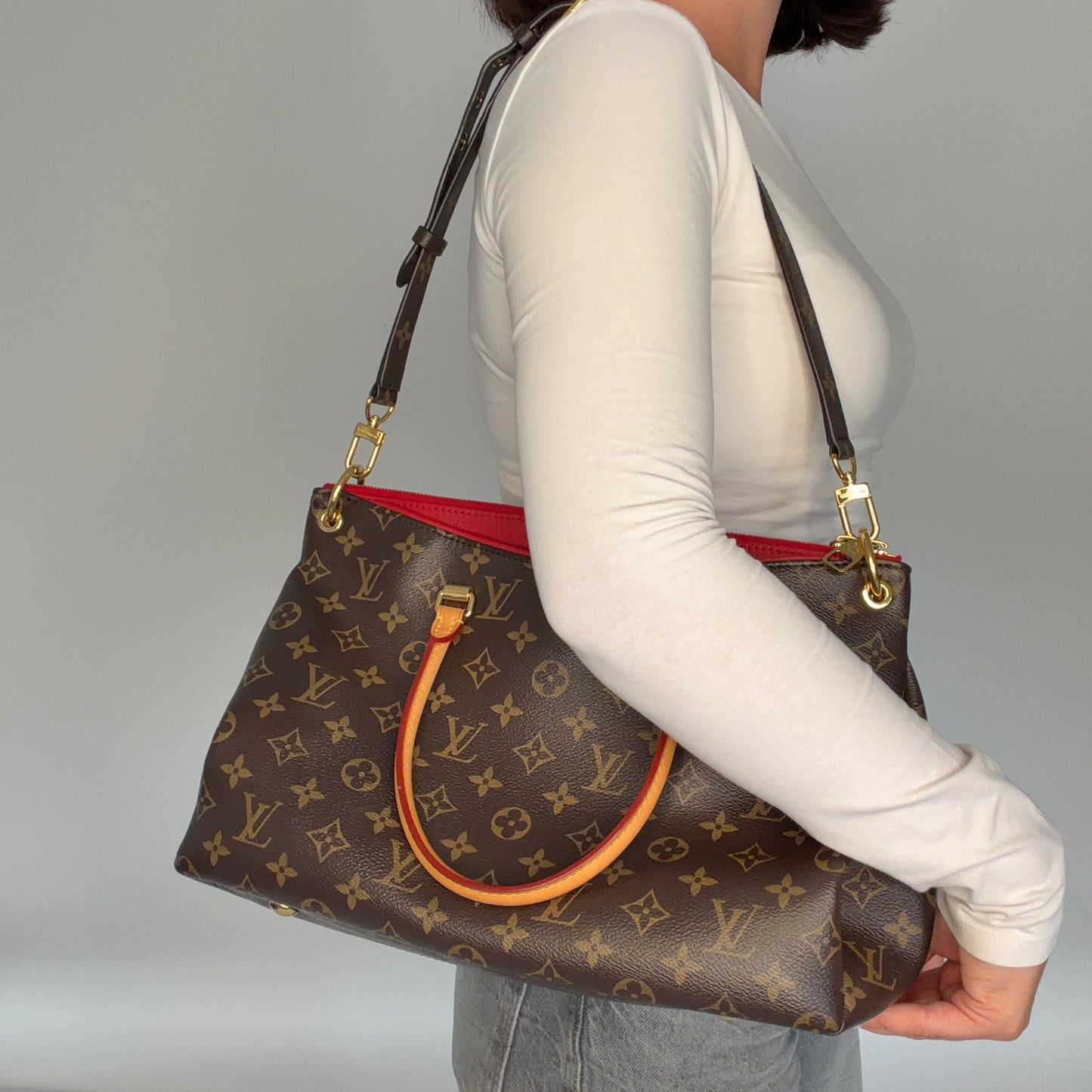 Louis Vuitton Pallas Tote Monogram/Red SP2155 - 2015