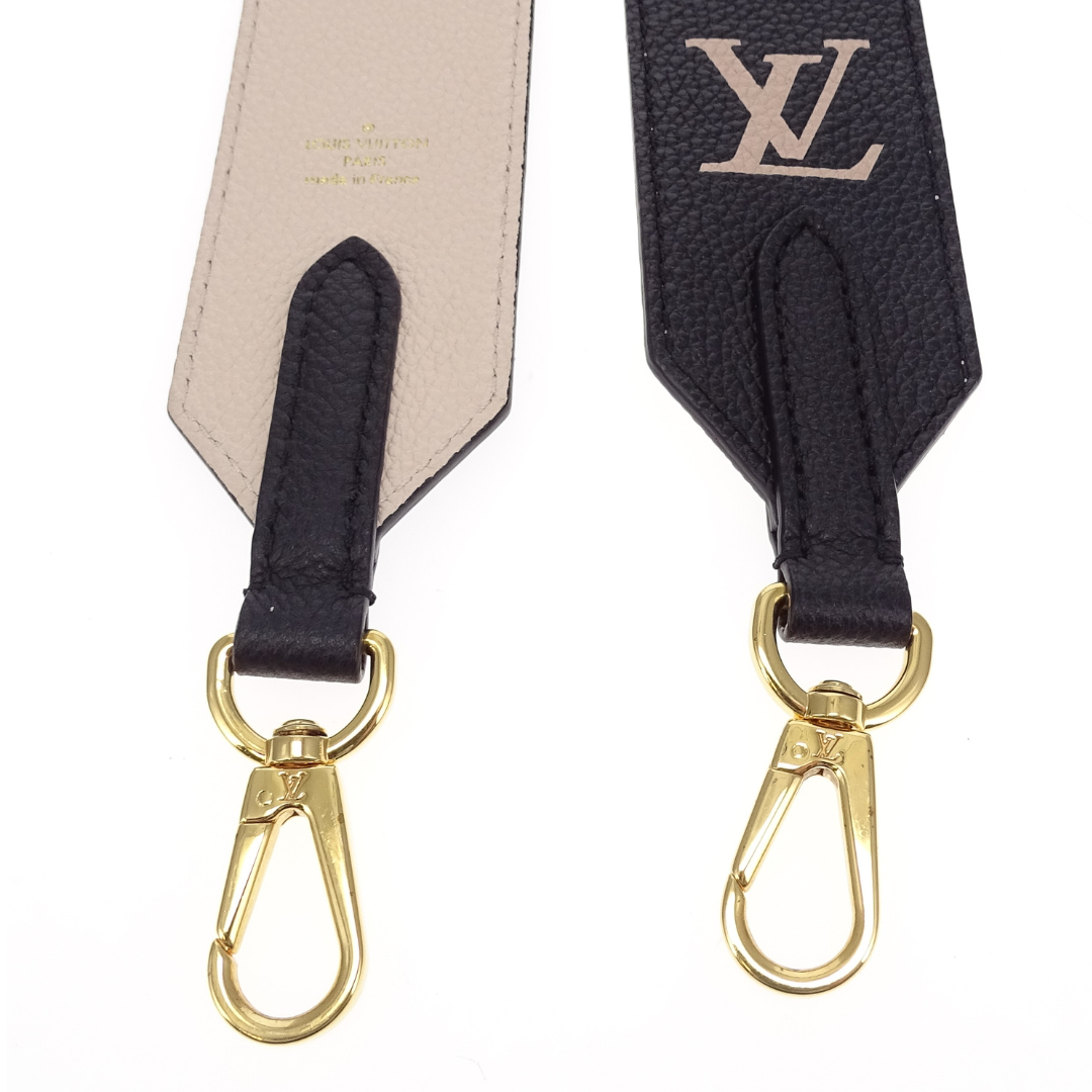 Louis Vuitton Strap For Shoulder Bags In Noir & Beige Monogram