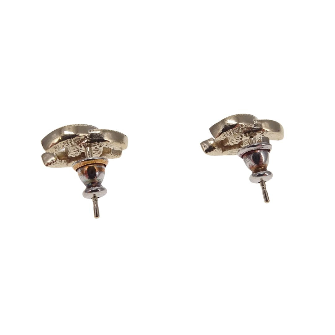 Chanel CC Studs Crystal and Goldtone 2020