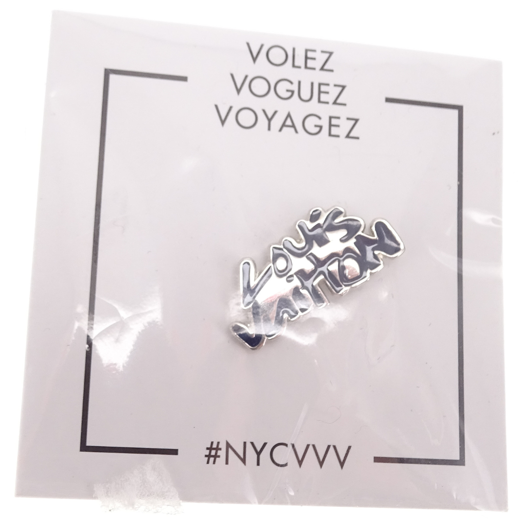 Louis Vuitton Volez Voguez Voyagez Pin Vintage Graphiti Logo