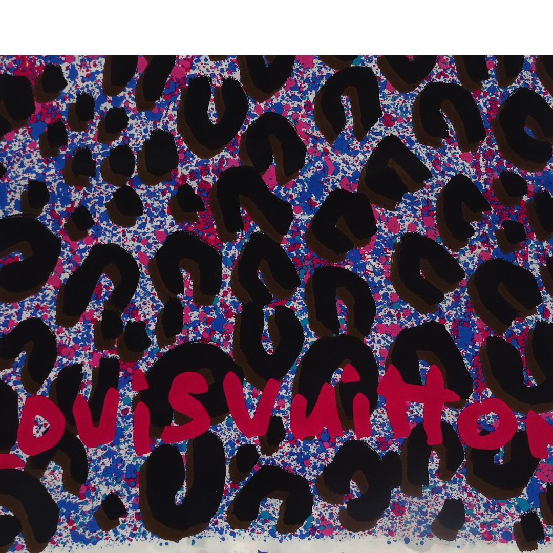 Louis Vuitton Large Silk Scarf Rare Stephen Sprouse Collection Leopard