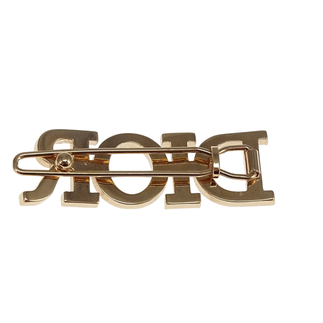 Dior Crystal Dior Logo Barrette Hair Clip