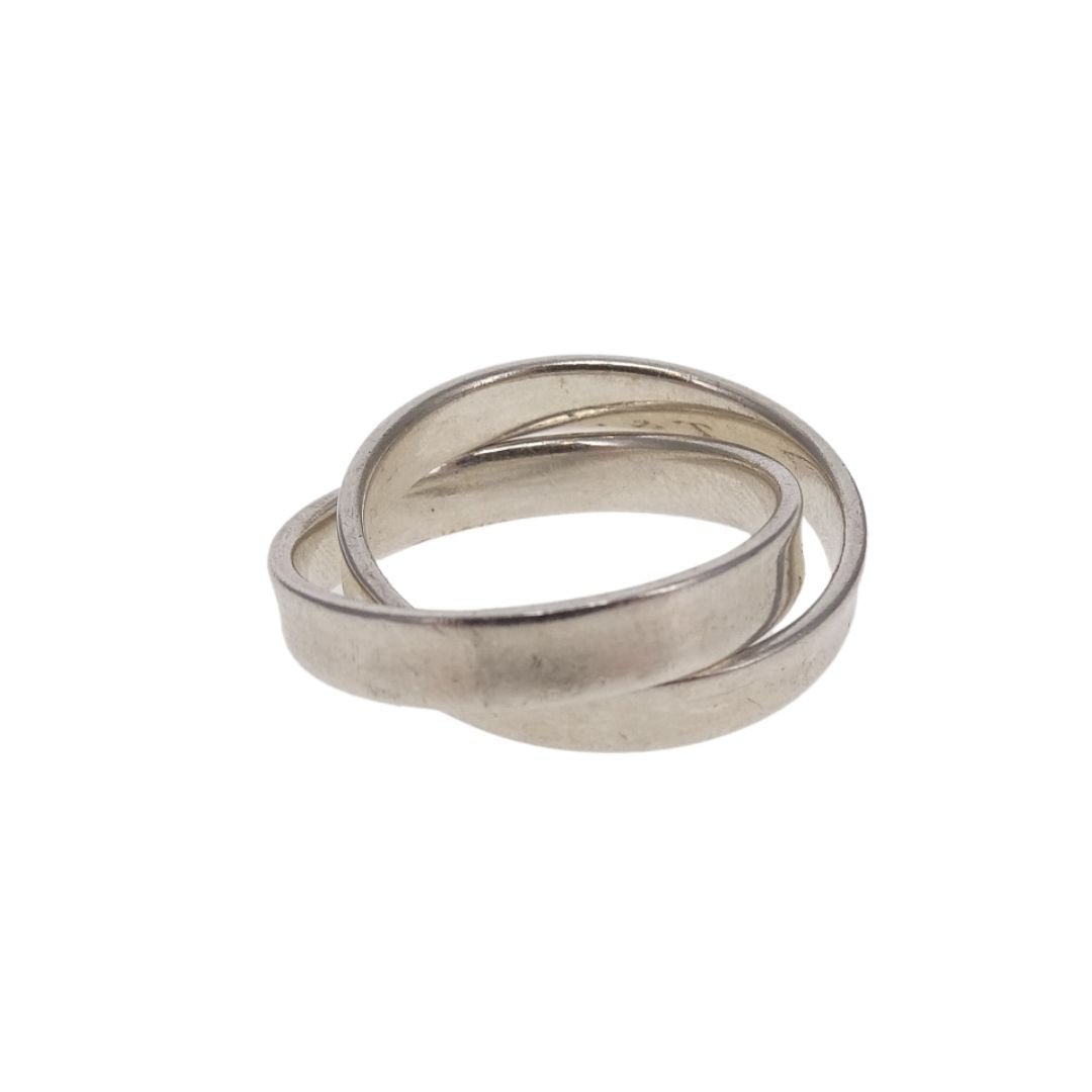 Tiffany & Co Since 1837 Interlocking Ring Sterling Silver (size 52)