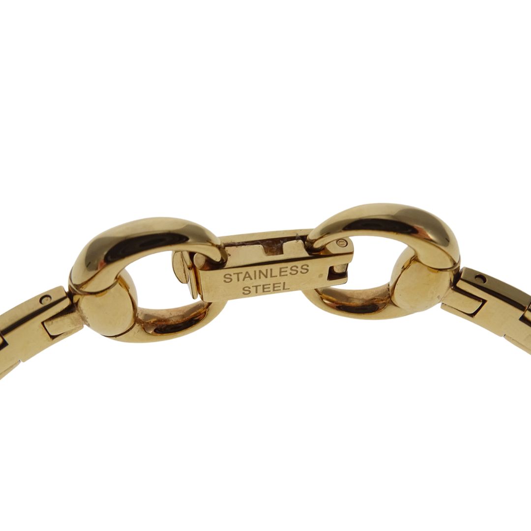 Gucci Mother Of Pearl Dial Stainless Steel Gold Watch 109