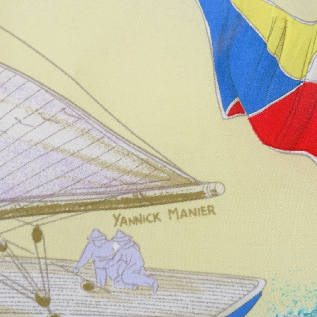 Hermes En Course Scarf 100% Silk 90x90