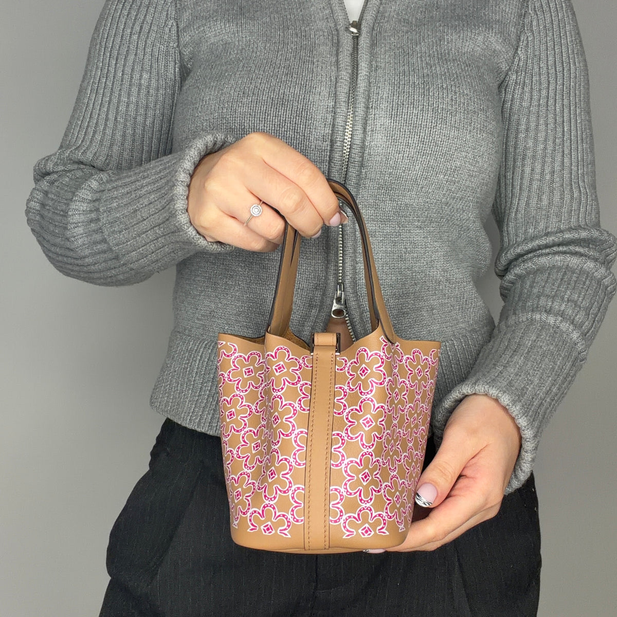 Hermes Picotin Micro Lucky Daisy Printed Swift 2022