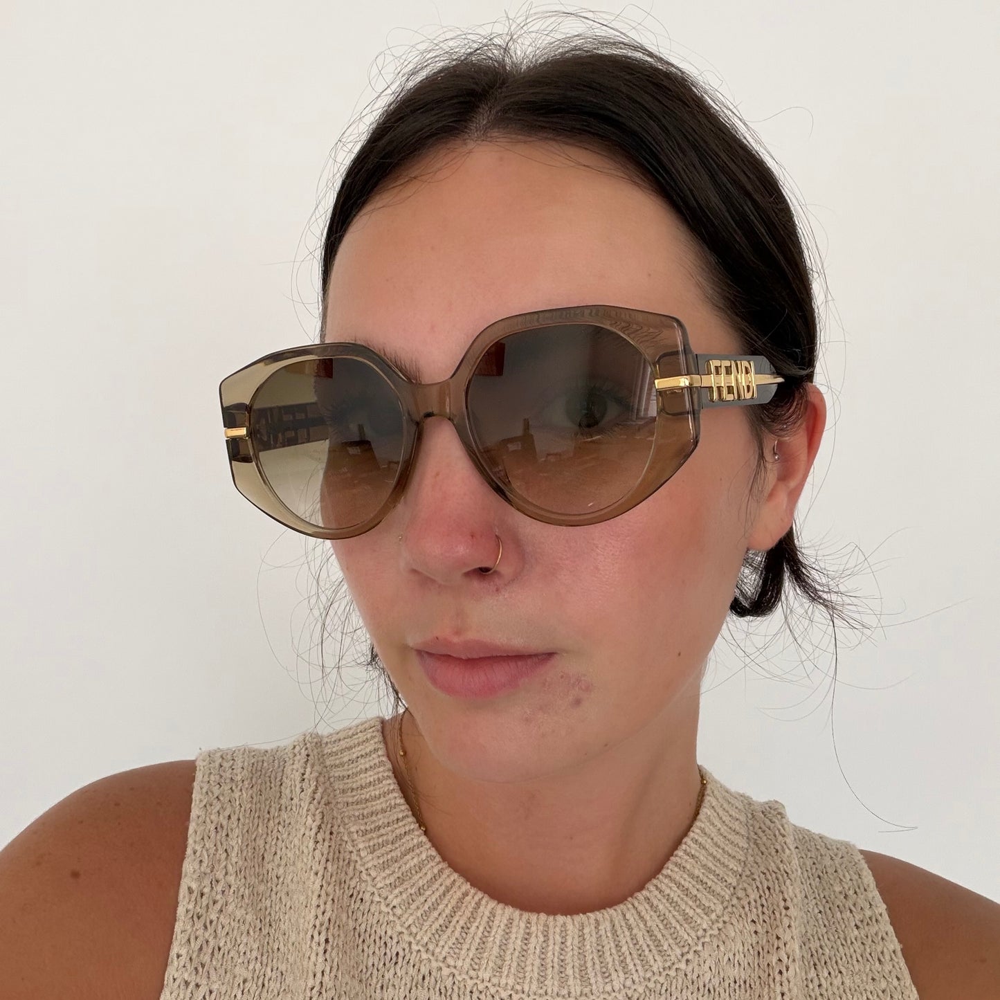 Fendi Sunglasses FE40083U Acetate and Goldtone